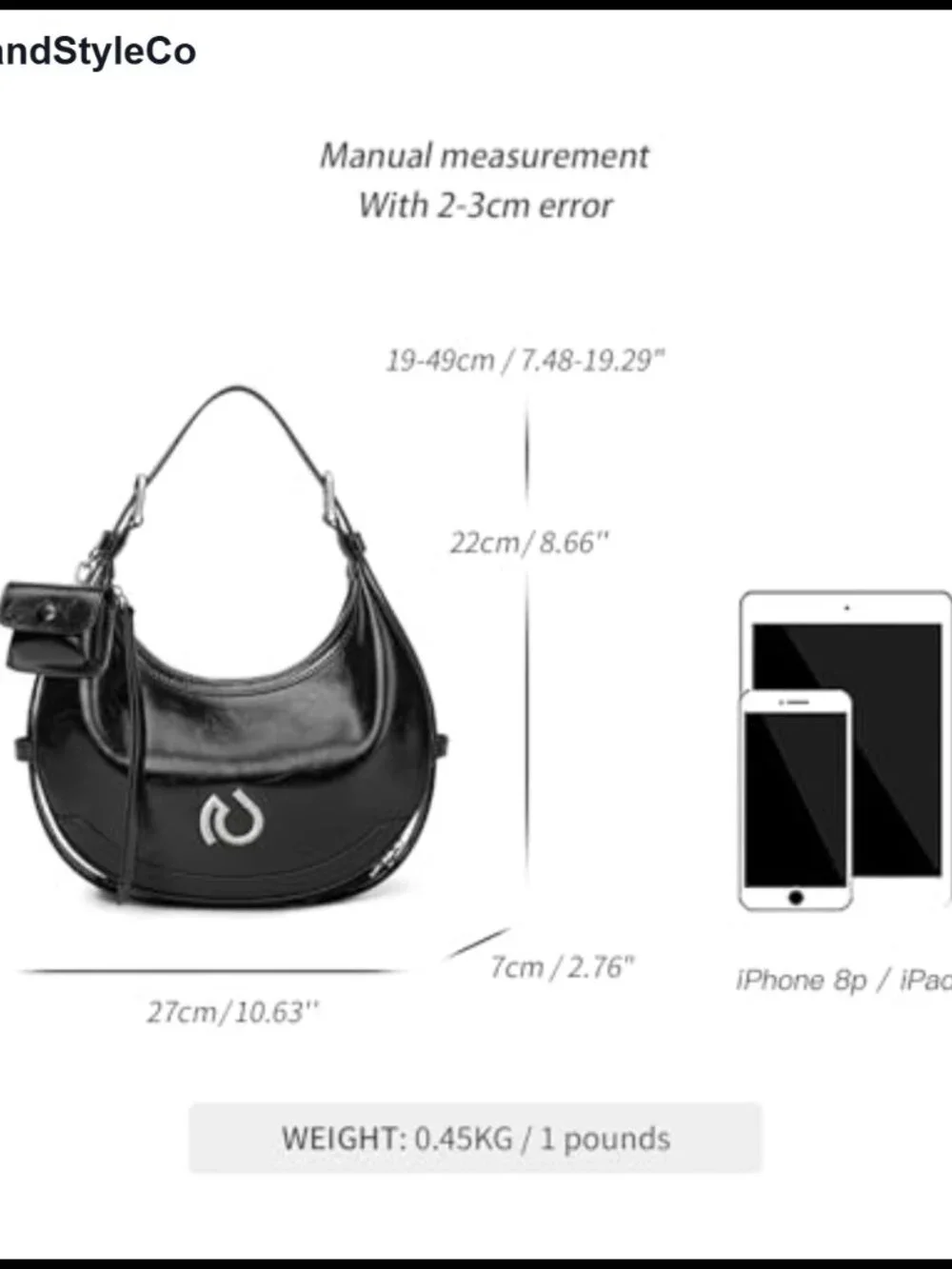 Genuine Leather Hobo Bag Crossbody Shoulder Purse Women Satchel Handbag